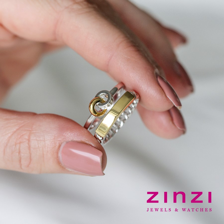 Twee zinzi ringen verguld. Een mooie set samen